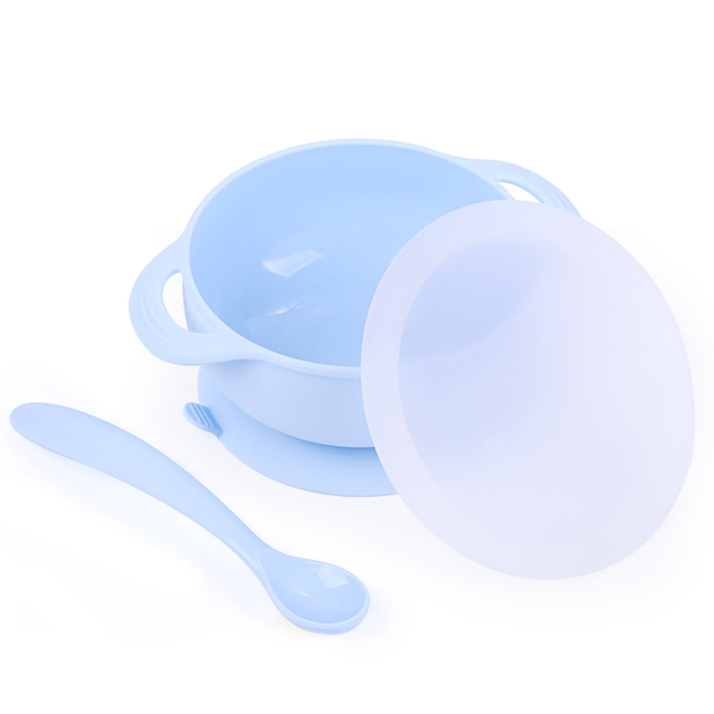 Suction Bowl With Lid and Spoon