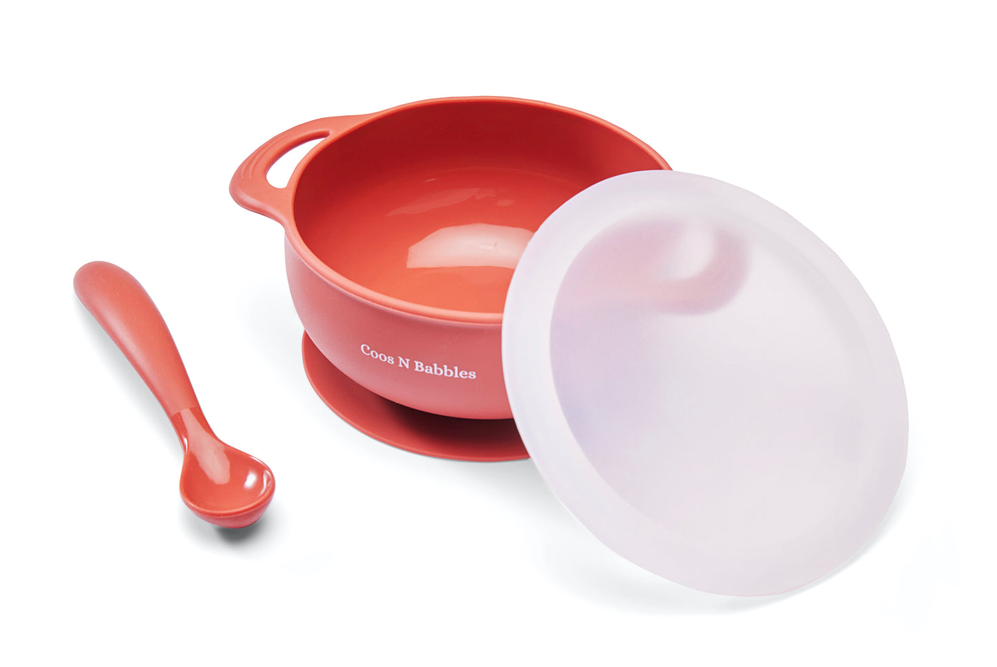 Suction Bowl With Lid and Spoon